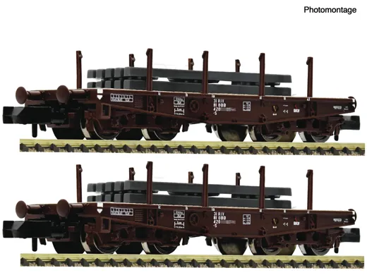 2-tlg. Set: Schwerlast-Flachwagen, ÖBB