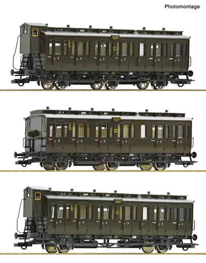 3-tlg. Set: Personenwagen, DRG