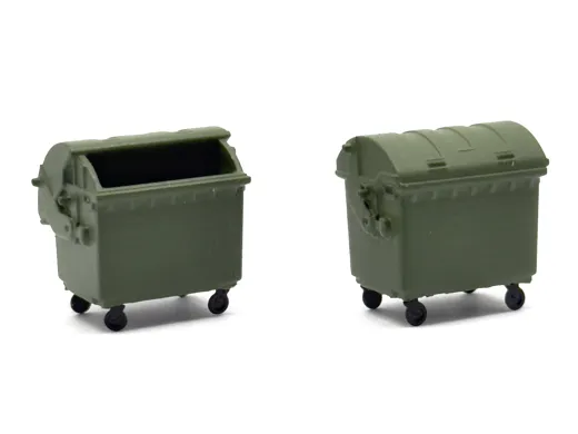 Grüne Radcontainer
