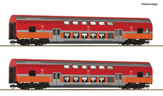 2-tlg. Set: Doppelstockwagen, Polregio, Privatbahn