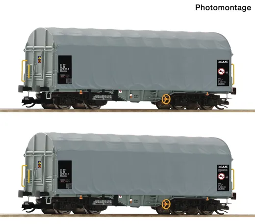 2-tlg. Set: Schiebeplanenwagen, CD Cargo