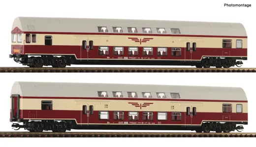 2-tlg. Set 1: Doppelstockwagen „Sputnik“, DR