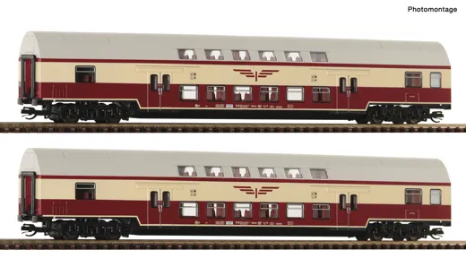 2-tlg. Set 2: Doppelstockwagen „Sputnik“, DR