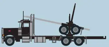 Ptrblt 379 Log w/Trlr Blk