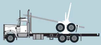 KW W900 Log Truck Wht/Blk