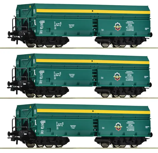 3-tlg. Set: Selbstentladewagen, PTKiGK, Privatbahn