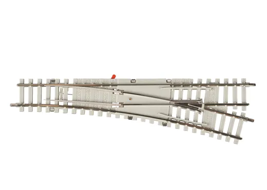 Minitrix Links-Weiche mit Betonschwellen Radius 112,6 mm