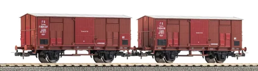 2er Set Gedeckter Güterwagen FS III