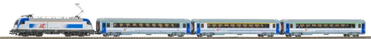 Start-Set mit Bettung E-Lok EU44 mit 3 Personenwagen PKP IC VI