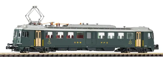 N-Triebwagen RBe 4/4 1406 Prototyp, grün, alte Schrift, SBB Ep. IV