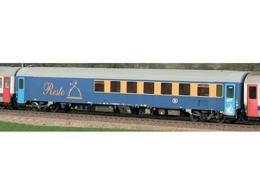 N 1:160 - Ristorante "Restò", Lackierung Gelb/Blau, Schrift Restò, SNCB ep. IV/V