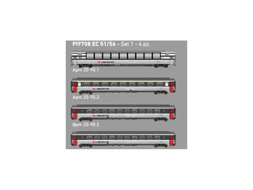 1'set EC 51/56 Milano/Zurigo "Ticino" 4pz -