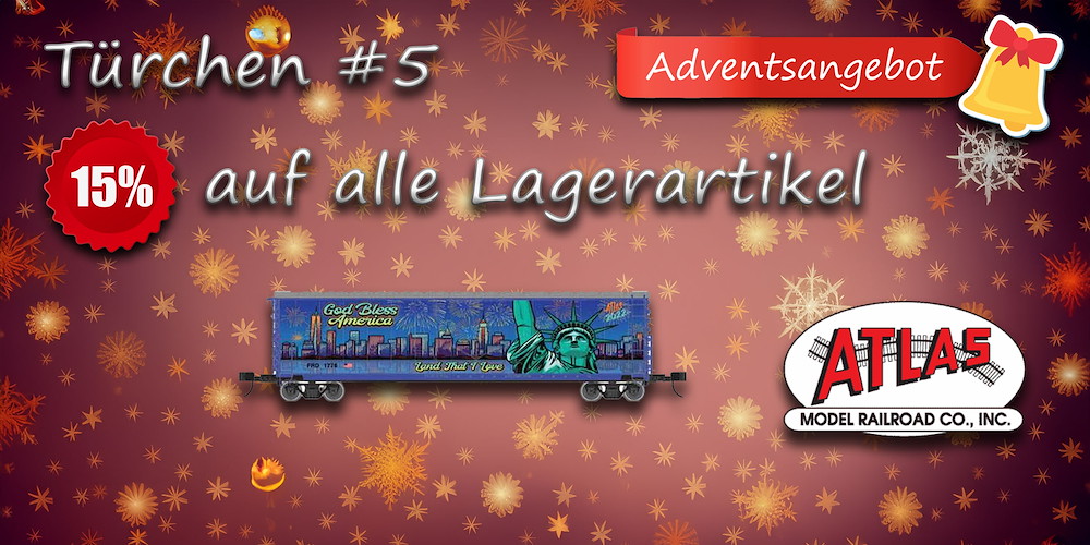 5.12.2025: 15% Rabatt auf Atlas Model Railroad