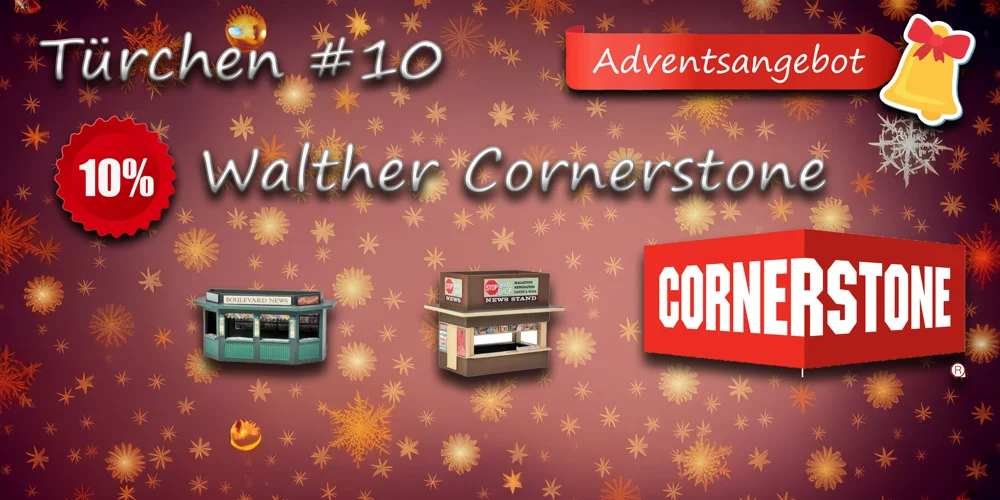 10.12.2025: 10% Rabatt auf Walthers Cornerstone Produkte