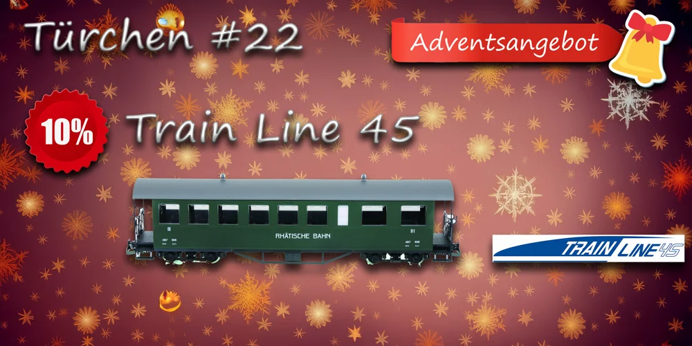 22.12.2025: 10% Rabatt auf alle Lagerartikel von Train Line 45