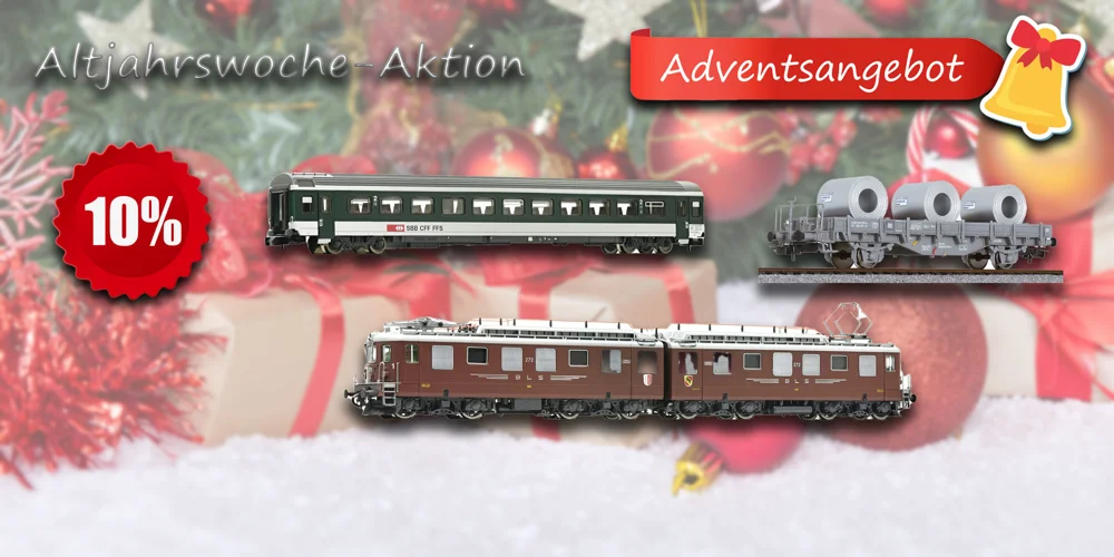 29.12.2025 - 04.01.2026: Altjahrswoche-Aktion diverses Rollmaterial