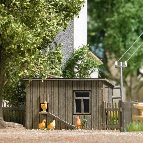 Hühnerstall mit Hühnern