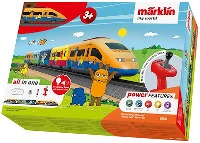 Märklin Startpackung TGV Duplex – Tren De Juguete De 63 Cm Con Control Stick, 25 Secciones De Vía Y Pegatinas, Pilas Incluidas (Ref 29406)
