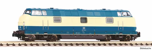 N Sound-Diesellokomotive BR 221 blau beige DB IV, inkl. PIKO Sound-Decoder