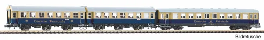 N 3er Set 2x Umbauwagen mit 1x Schürzeneilzugwagen Weinstrasse DB IV