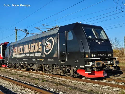 E-Lok 185 329 Black Dragons VI Wechselstromversion, Privatbahn