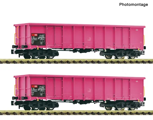 2-tlg. Set: Offene Güterwagen, SBB