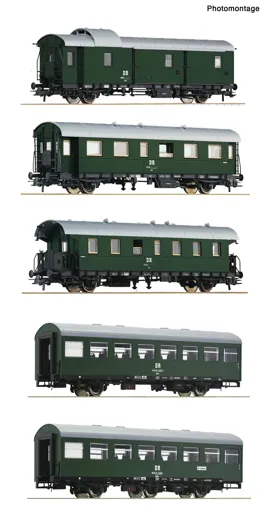 5-tlg. Set: Personenzug, DR