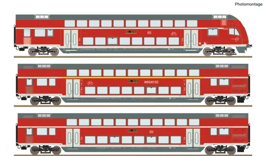 3-tlg. Set: Doppelstockwagen, DB AG