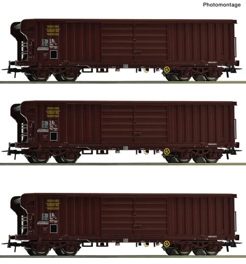 3-tlg. Set: Rolldachwagen, SNCF