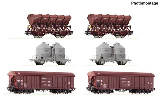 6-tlg. Display: Rangierbahnhof/Schüttgut, DB