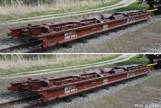 2-tlg. Set: Schmalspur-Rollwagen, ÖBB