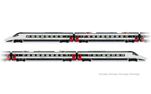 CH-TI 4-tlg. Grundset Triebzug ETR 610 004, in neuer EuroCity-Farbgebung , Ep. VI
