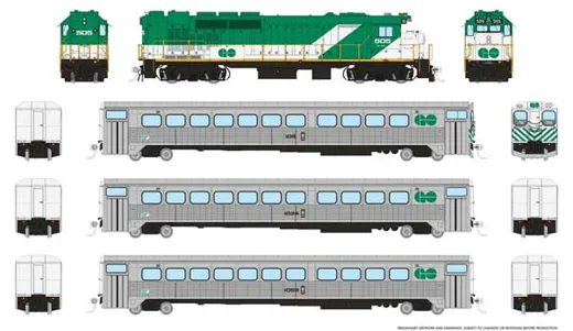 GO Transit Set DCC Green4