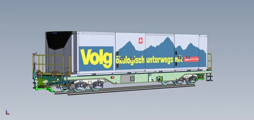 RhB Sb 656 12 Containertragwagen Volg