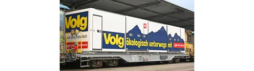 RhB Sb-v 65692 Tragwagen mit Klimacontainer "Volg"
