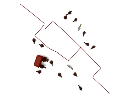 Dachleitung, Isolatoren, Pfei