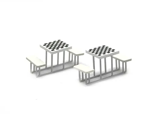 Schachtische im Freien