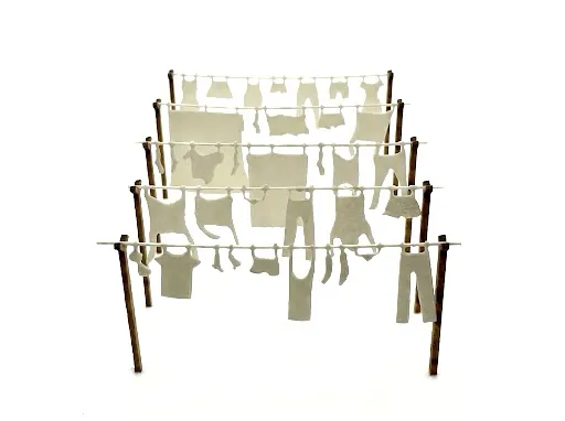 Aufgehängte Wäsche Modell 1