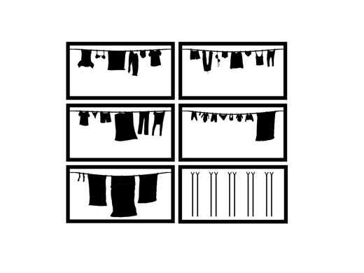 Aufgehängte Wäsche Modell 2