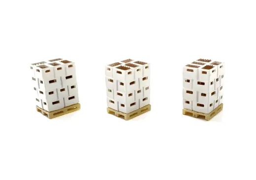 Weiße Bierkisten auf Palette (3 St.)