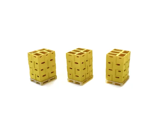 Gelbe Bierkisten auf Palette (3 St.)
