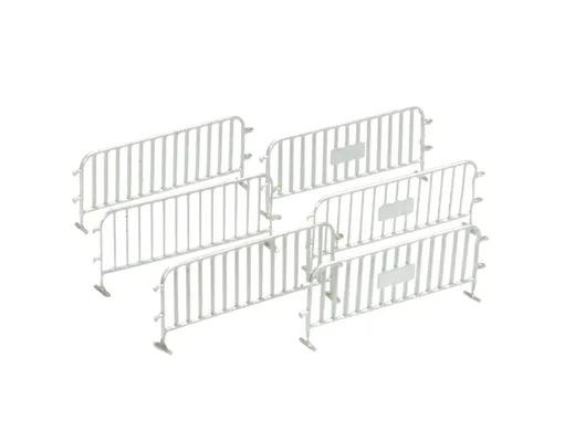 Verkehrszäune aus Messing (6 St.) - Silber