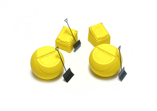 Salz-/Sandbehälter und Schaufeln (Gelb)