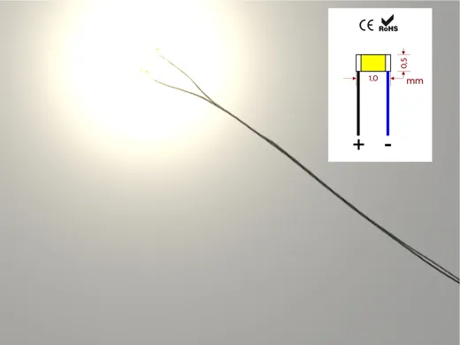 LED 0402 Rot - Vorverdrahtet (10 Stk.)