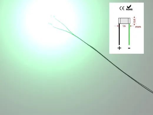 LED 0603 Grün - Vorverdrahtet (10 Stk.)