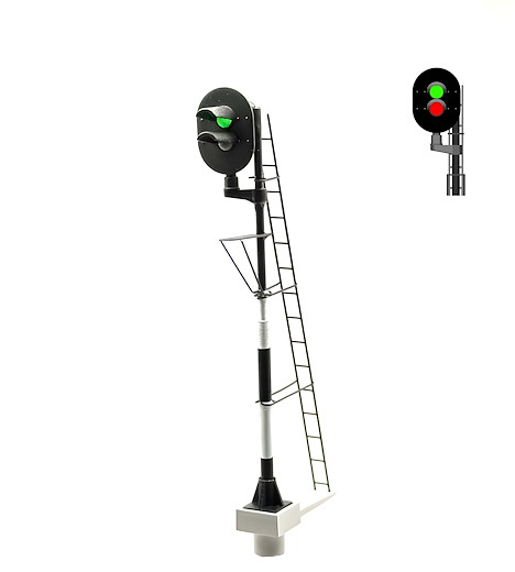 NS - Hauptsignal mit 2 LEDs (Grün/Rot) - links