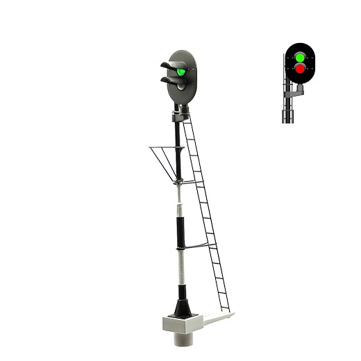 NS - Hauptsignal mit 2 LEDs (Grün/Rot) - rechts