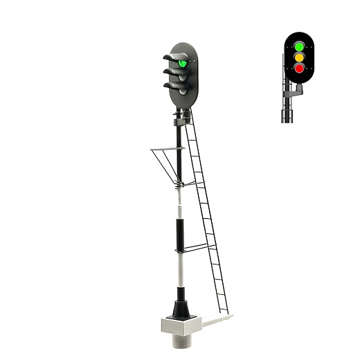 NS - Hauptsignal mit 3 LEDs (Grün/Gelb/Rot) - rechts
