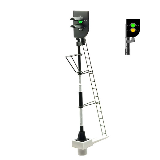 NS - Vorsignal mit 2 LEDs (Grün/Gelb) - rechts