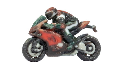 Sportmotorrad, fahrend, 3D-Master-Einzelfigur